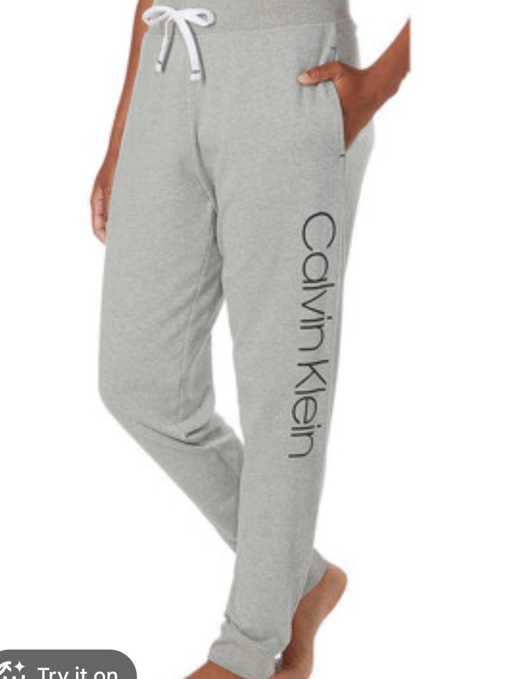 Calvin Klein Light Gray Logo Jogger Pants